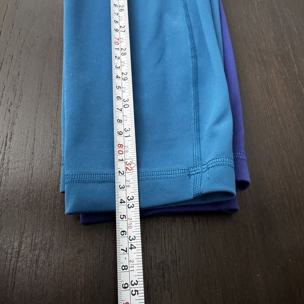 Bundle of 2 Lululemon Wunder Train High-Rise Tight 25” Leggings Sz 10 Blue/Teal - Picture 5 of 11
